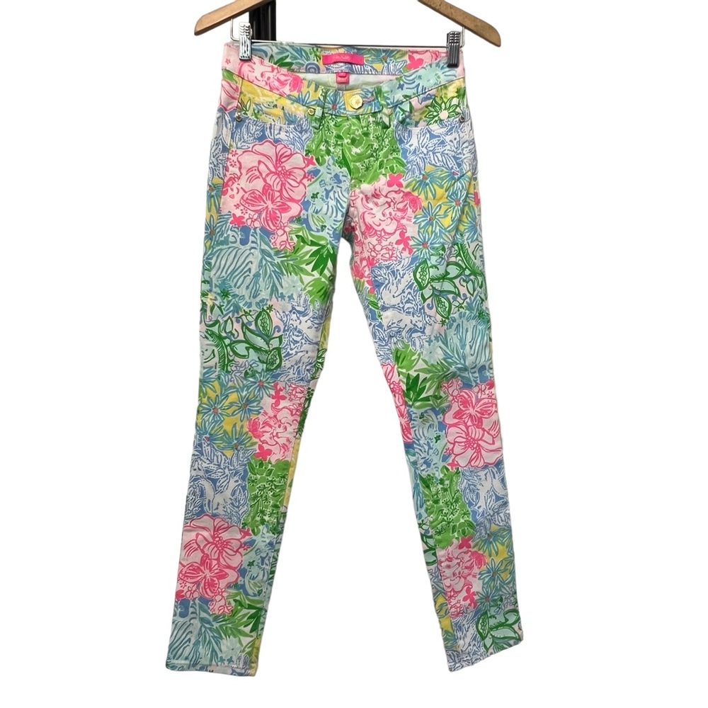Lilly‎ Pulitzer South Ocean Skinny Jeans Cheek To Cheek Stretch Medium Rise